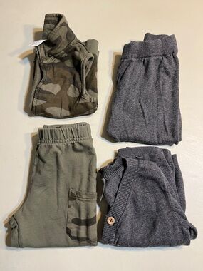 Carter's Olive Camo & Heather Gray Kids 4-Piece Jogger Set